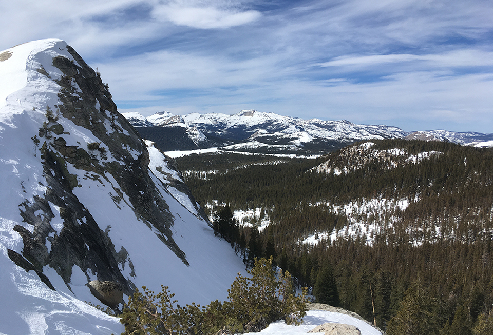 Lembert Dome with snow on March 2, 2021.