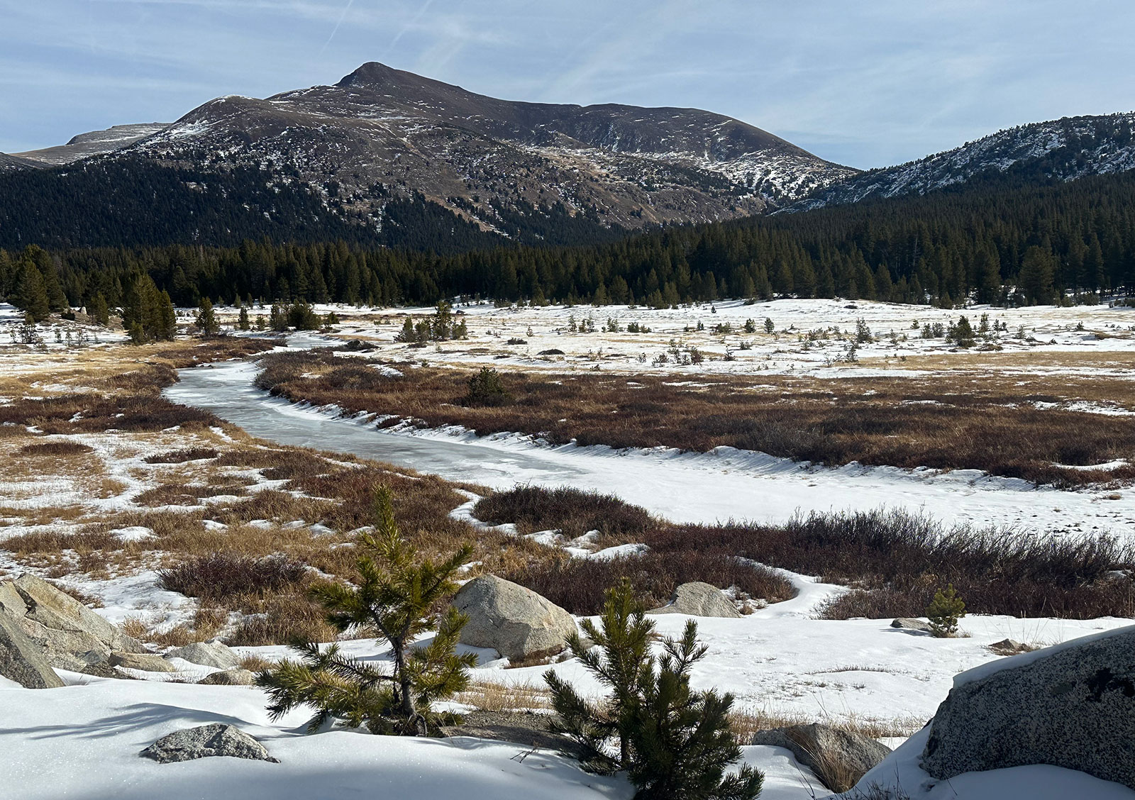 Mt. Gibbs and Dana Fork on December 10, 2023.