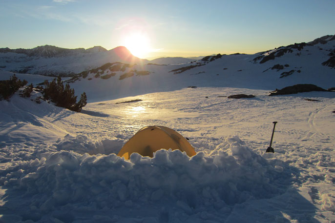 Sunrise over Donohue Pass, March 18,2013