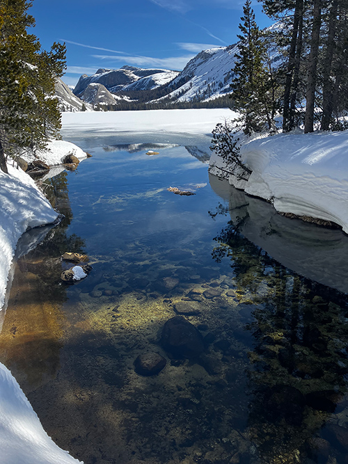 Tenaya Creek and Lake on March 27, 2024. Tenaya Creek and Lake on March 27, 2024.