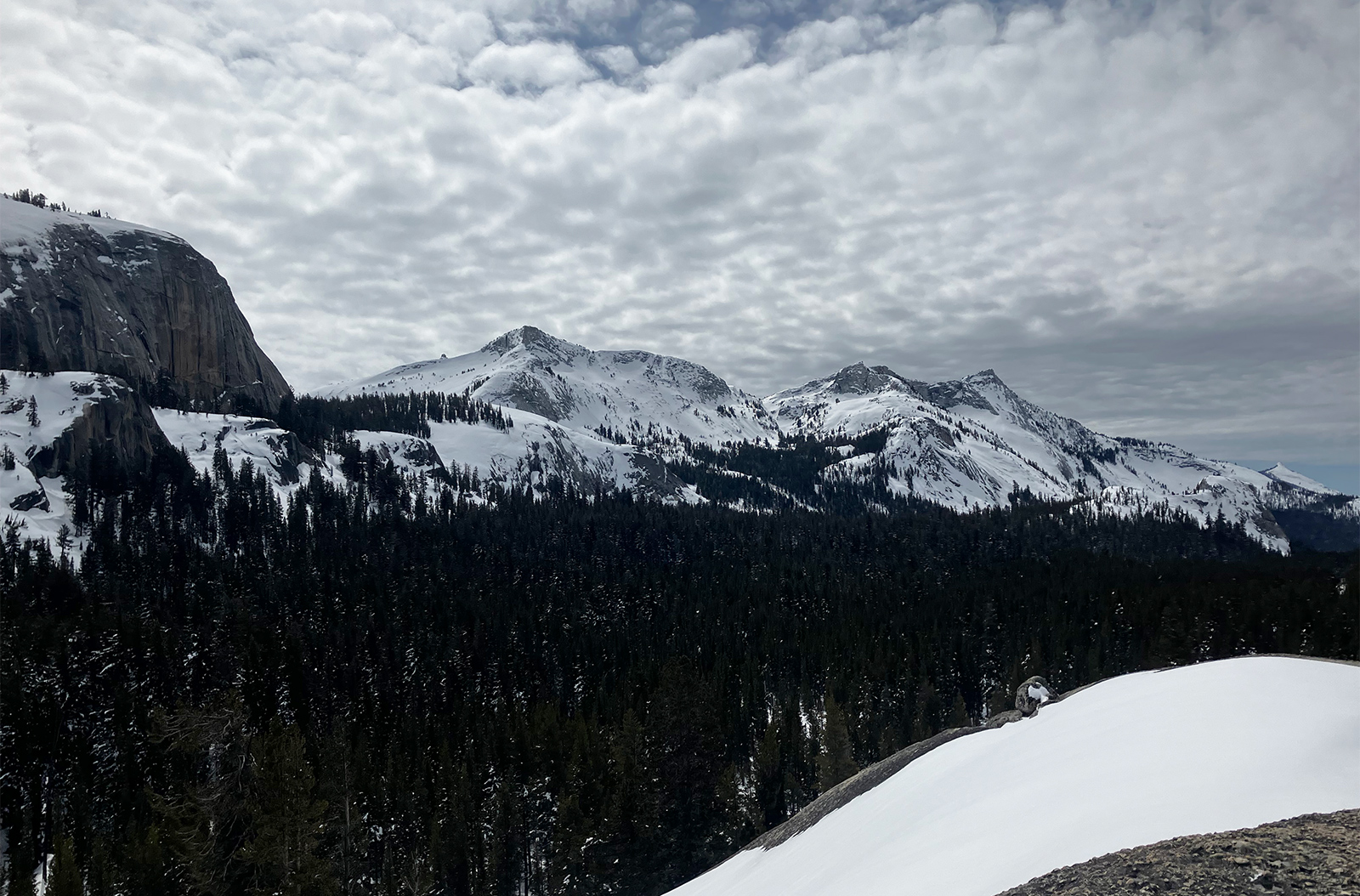 Tenaya Peak ridge on March 28, 2024.