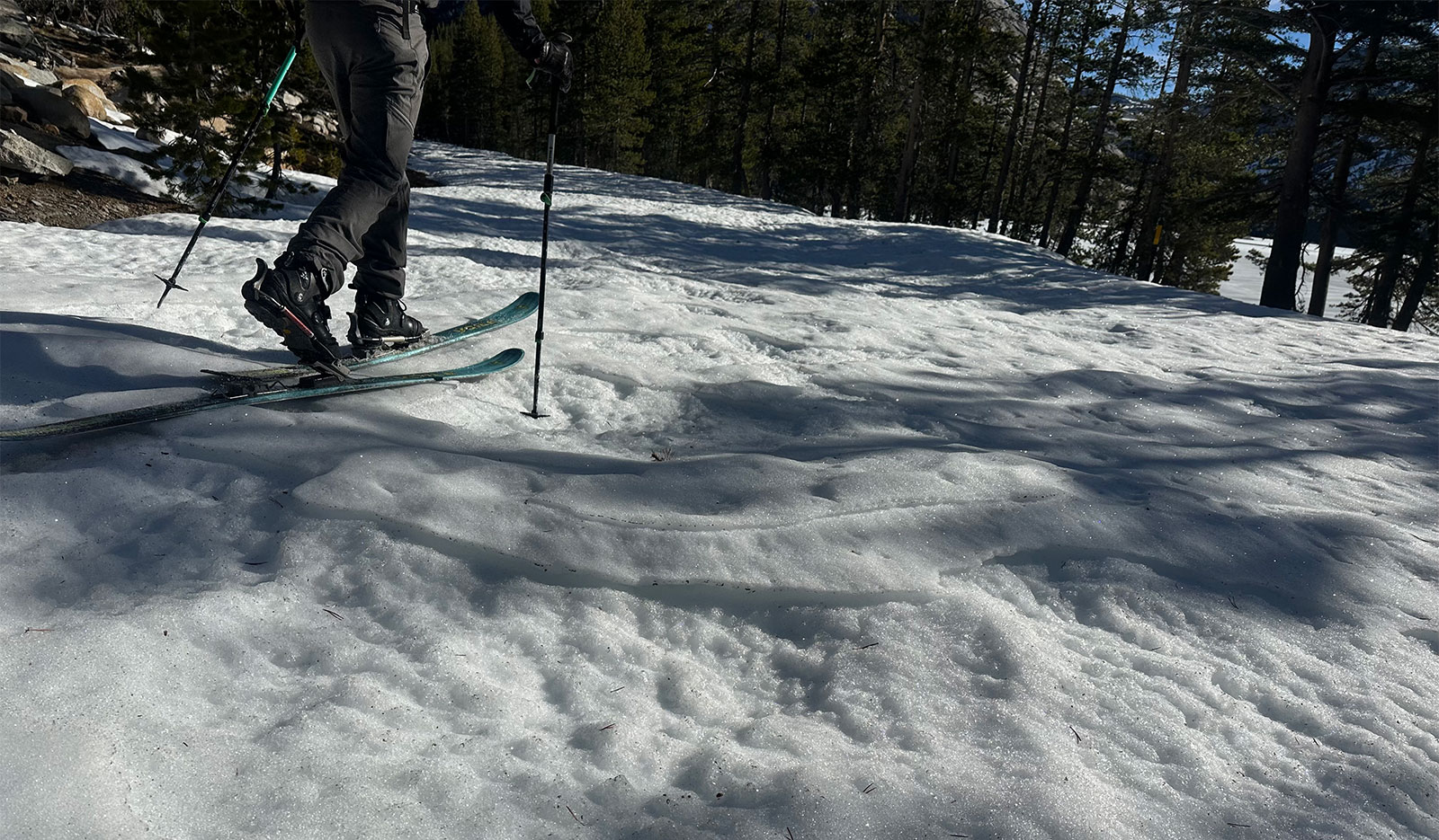 Textured waves along the road corridor on March 25, 2026.