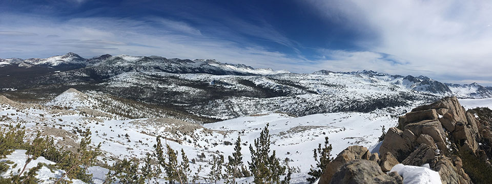 The Kuna Crest and Cathedral Range from Johnson Peak on March 3, 2022. The Kuna Crest and Cathedral Range from Johnson Peak on March 3, 2022.