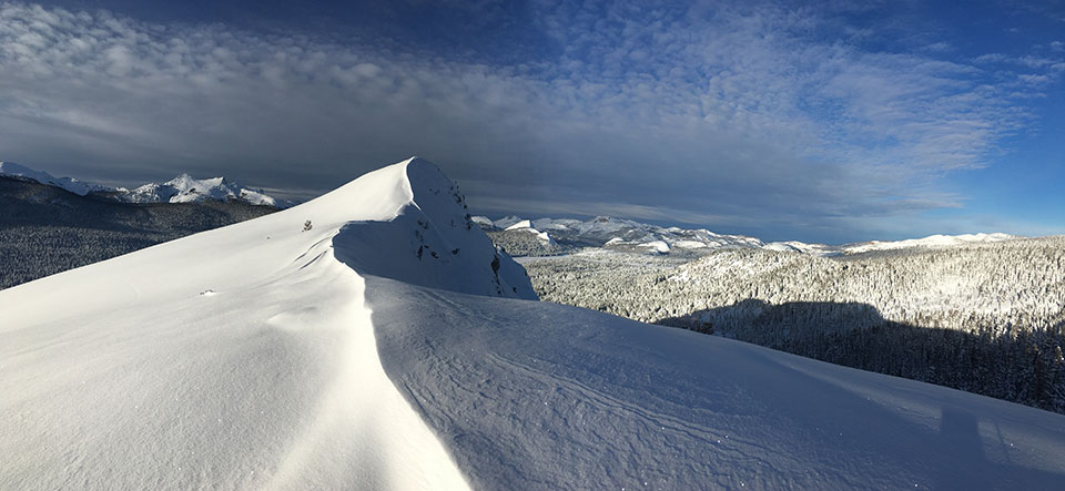 Lembert Dome covered in snow on January 3, 2023.