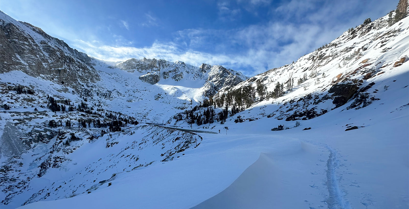 Tioga Road near the Green Bridge on February 3, 2024.