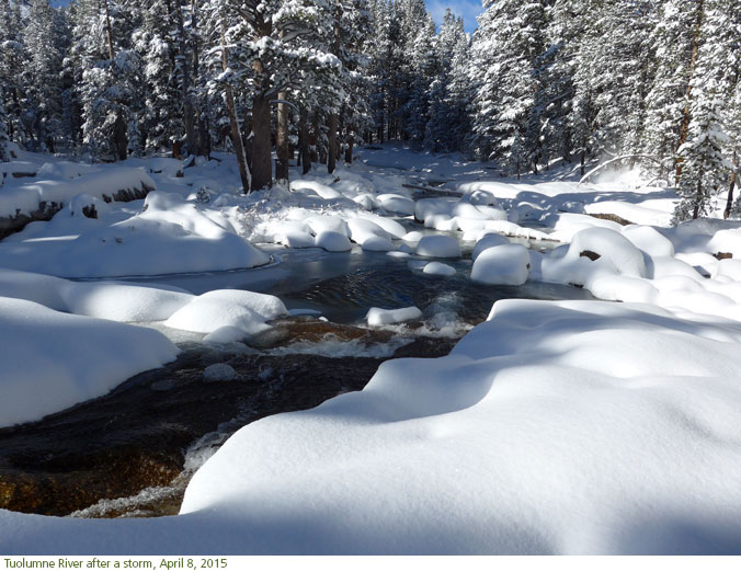 Snow-covered Tuolumne River