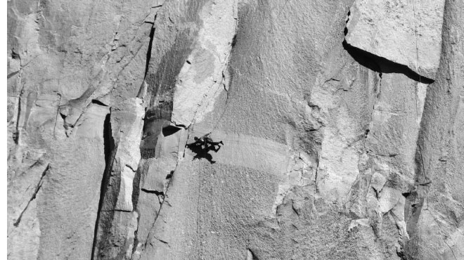 Climber on El Capitan Climber on El Capitan