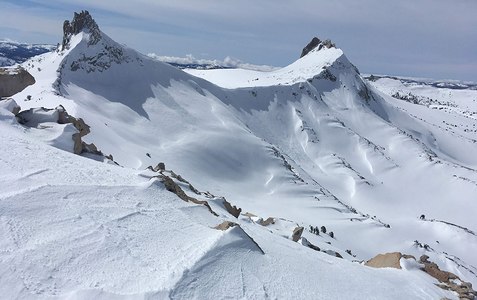 The Cockscomb and Echo Peaks on March 4th, 2019.