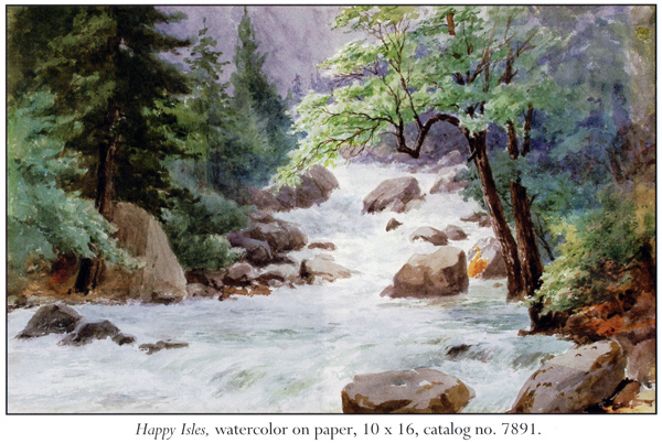 Painting of Happy Isles - watercolor on paper Painting of Happy Isles - watercolor on paper
