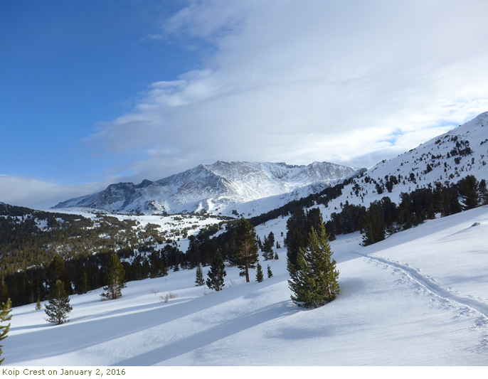 View of Koip Crest on January 2, 2016