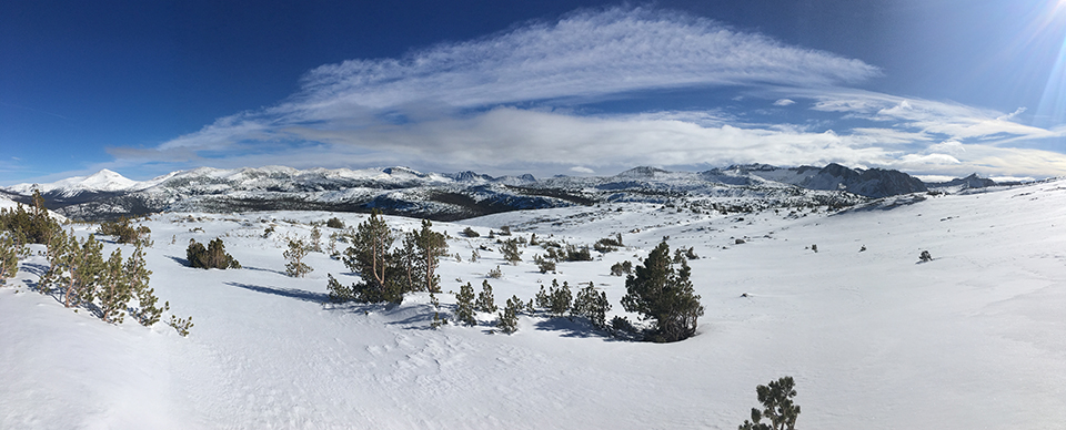 Kuna Crest with blue skies and snow on December 30, 2020