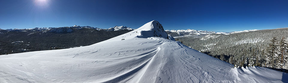 Wind and Snow Sculpted Lembert Dome on December 15, 2021 Wind and Snow Sculpted Lembert Dome on December 15, 2021
