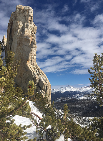 Looking east to Mt. Dana on February 19, 2020. Looking east to Mt. Dana on February 19, 2020.