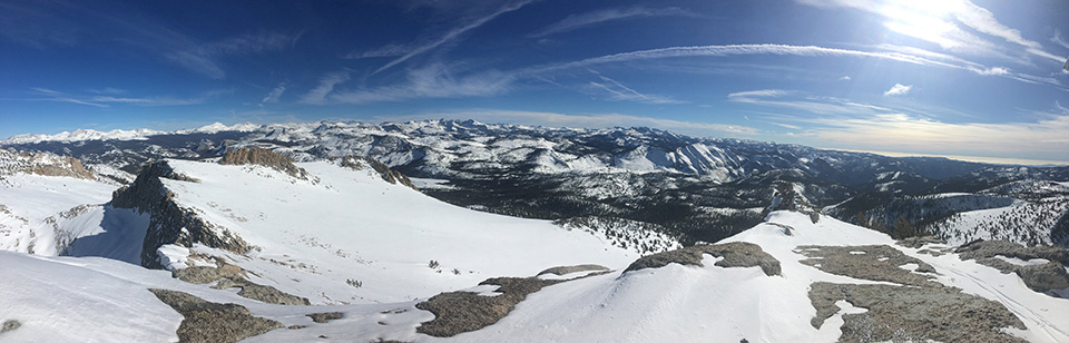Panoramic view looking toward Yosemite Valley on January 25, 2020. Panoramic view looking toward Yosemite Valley on January 25, 2020.