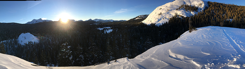 Puppy Dome at sunset on January 30, 2021.