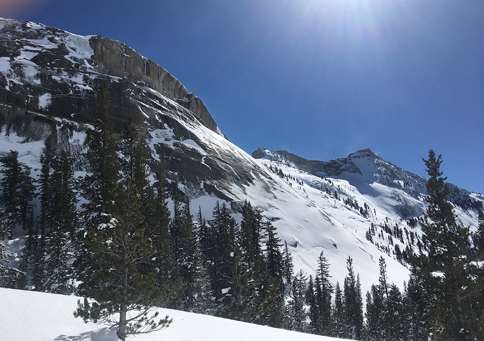 Pywiak Dome and Tenaya Peak on February 21, 2019.