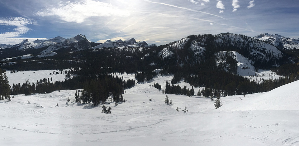 Skier on Telemark Dome on December 31, 2019. Skier on Telemark Dome on December 31, 2019.