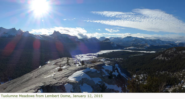 View of Tuolumne Meadows from Lembert Dome, January 12, 2015 View of Tuolumne Meadows from Lembert Dome, January 12, 2015
