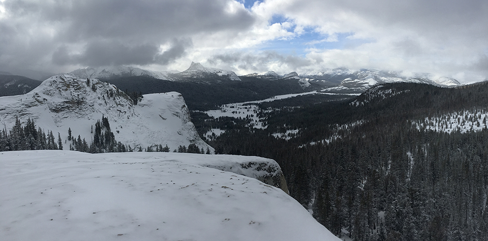 View of Tuolumne Meadows from Dog Dome on December 28, 2020 View of Tuolumne Meadows from Dog Dome on December 28, 2020