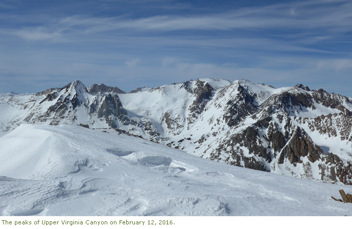 Upper Virginia Canyon on February 12, 2016.