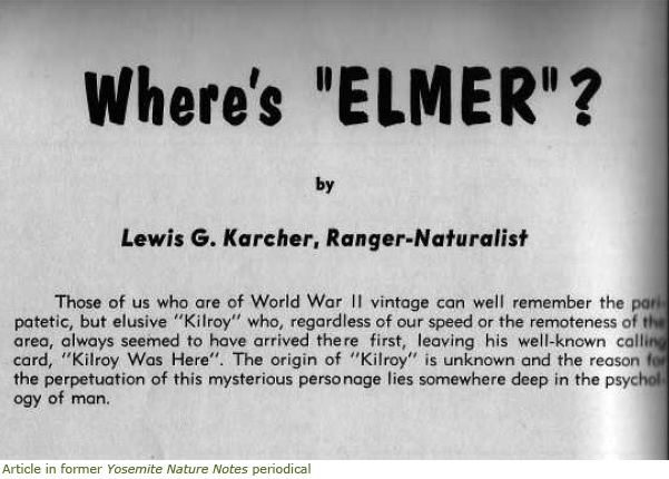 Image of Elmer article from former Yosemite Nature Notes periodical Image of Elmer article from former Yosemite Nature Notes periodical