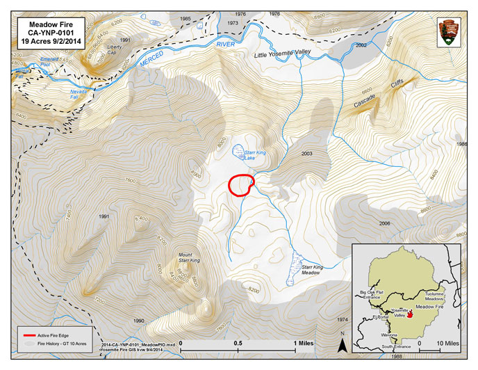 Map of the fire update