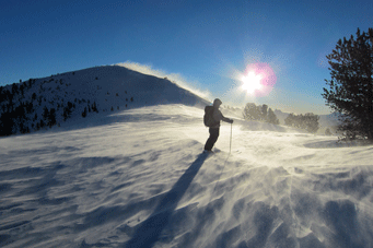 Gaylor Ridge during a wind event on New Year's Day 2013