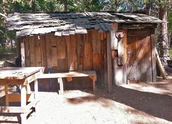 A Miwok Cabin resembles a tool shed because local Indian people began emulating the building styles of Euro-Americans.