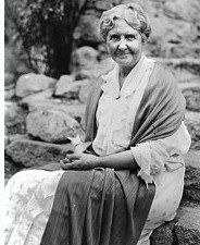 B&W photo of sitting woman Jennie Curry