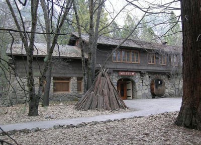 Front of Yosemite Museum on a fall day