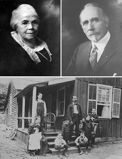 Historic photos of Bridget and John Degnan and their family