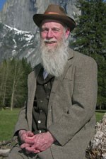 Actor who portrays Muir poses in Yosemite