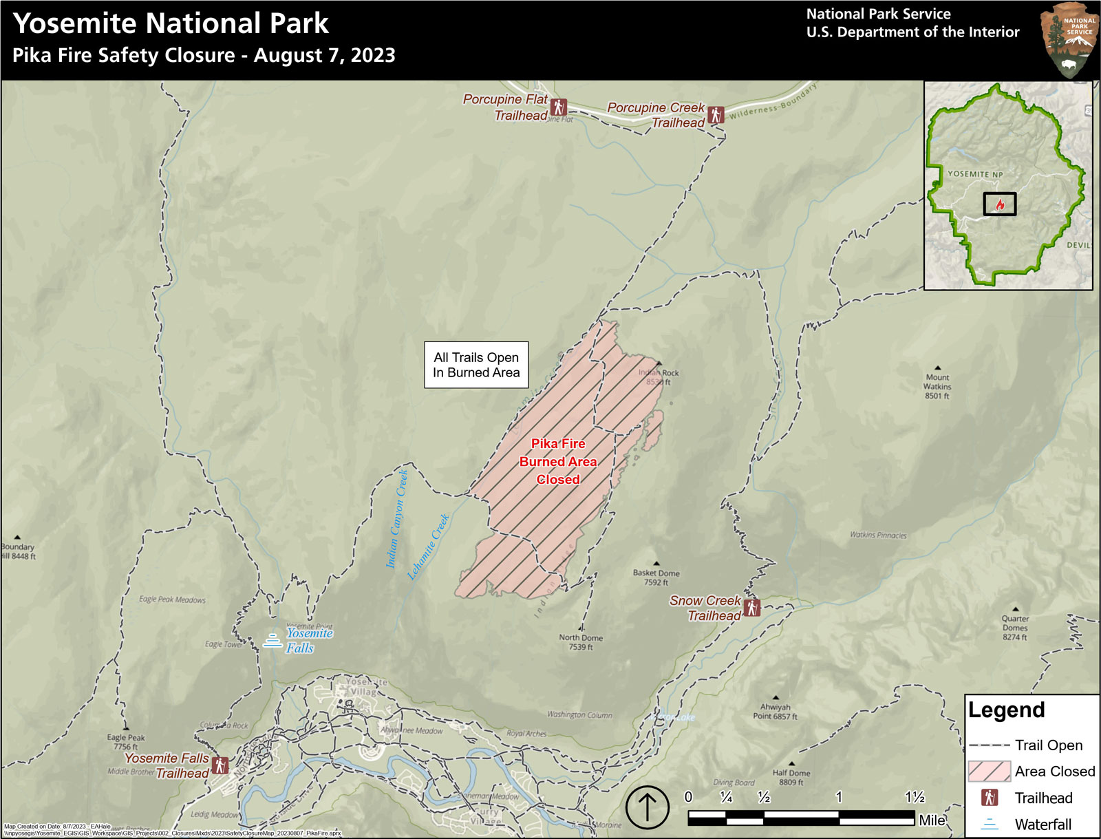 Closures - Yosemite National Park (U.S. National Park Service)