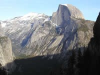 Half Dome from near Glacier Point, November 14, 2004.