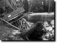 Picnic Table Carried Away by Flood Waters.