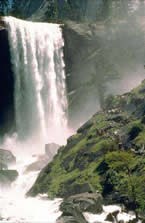 Vernal Fall during spring
runoff. Vernal Fall during spring
runoff.