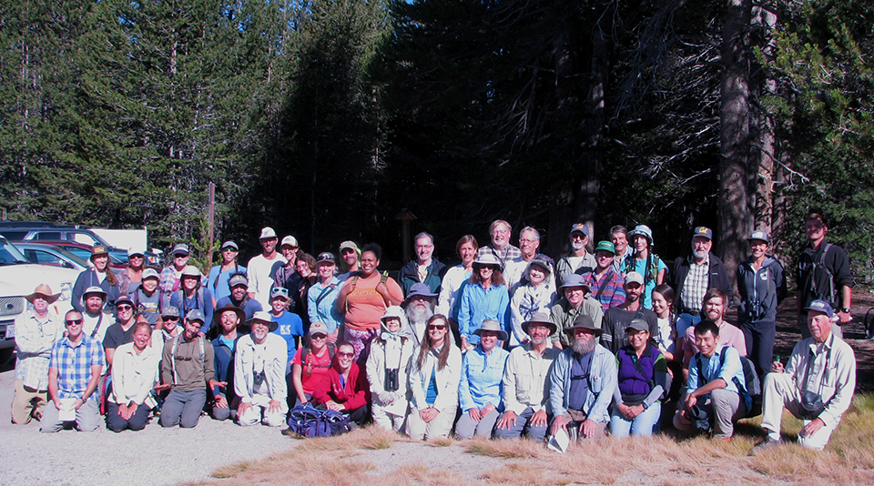 Group photo of people in Tuolumne Meadows - 2017 butterfly count participants