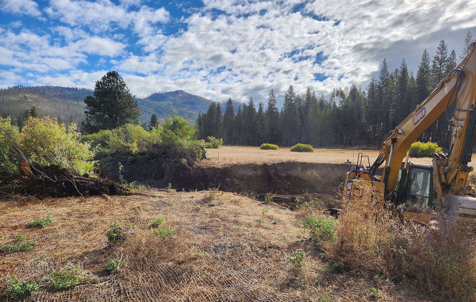 Ackerson Meadow during restoration in November 2024.