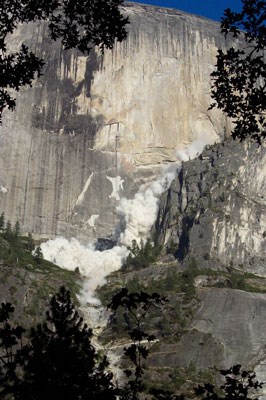 Rockfall in progress