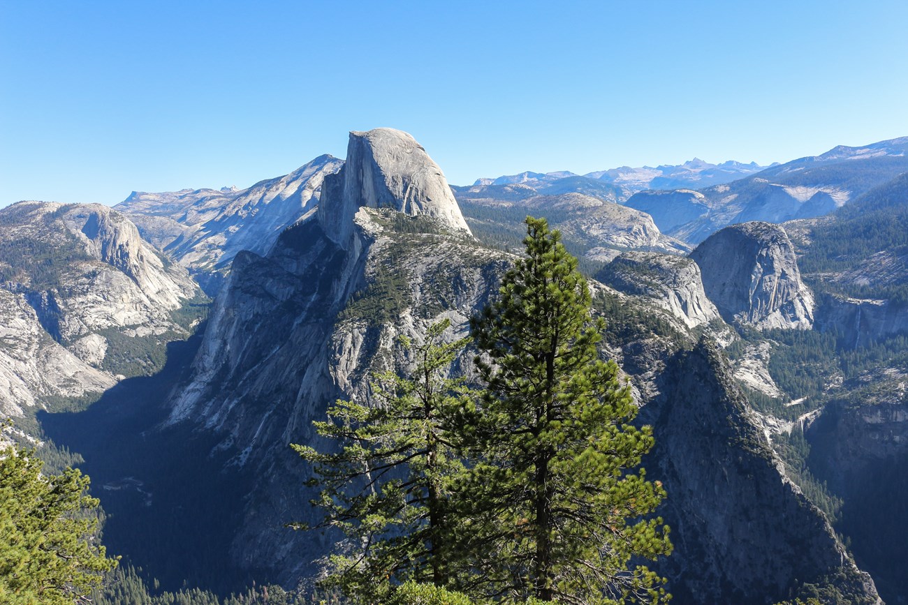 View from Glacier Point of Tenaya Canyon, Half Dome, and beyond