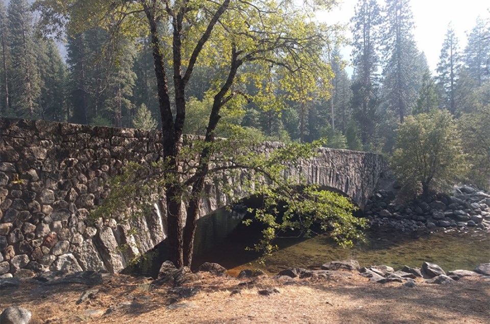 Sugar Pine Bridge in Yosemite Valley.