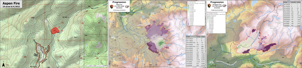 Maps Three maps showing minimal progression of Red and Rodgers and location of Aspen Valley just northeast of Aspen Valley