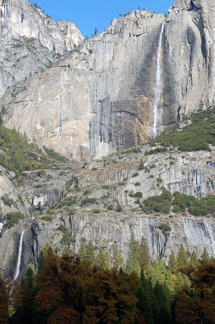 Yosemite Falls with fall color Yosemite Falls with fall color