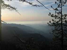 polluted air sits down in a canyon