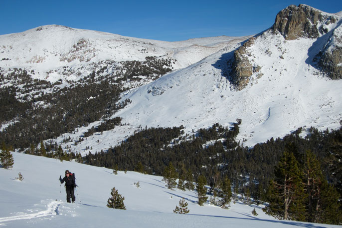 Snowy view from Gaylor Peak