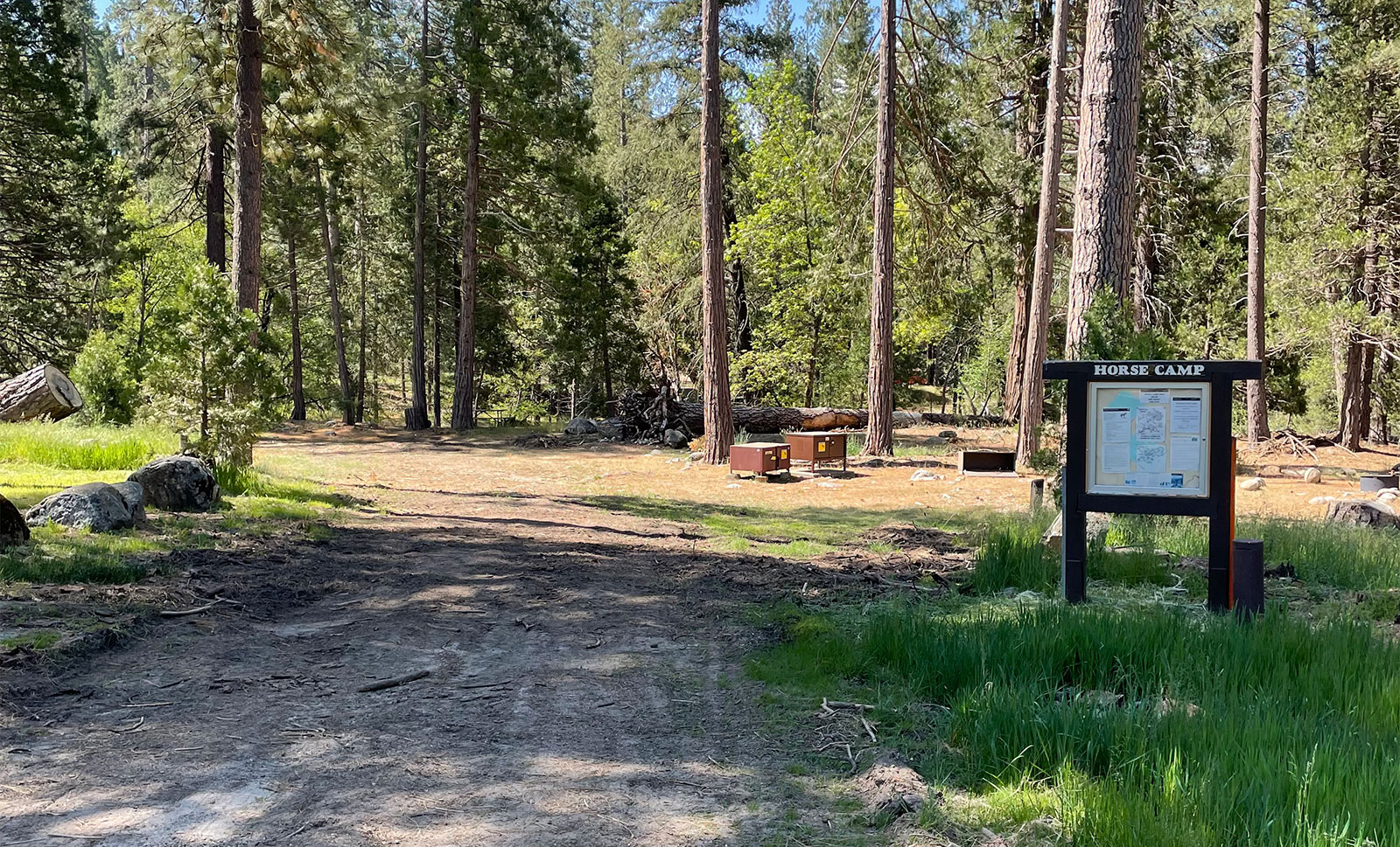 Wawona Horse Camp Entrance with sign
