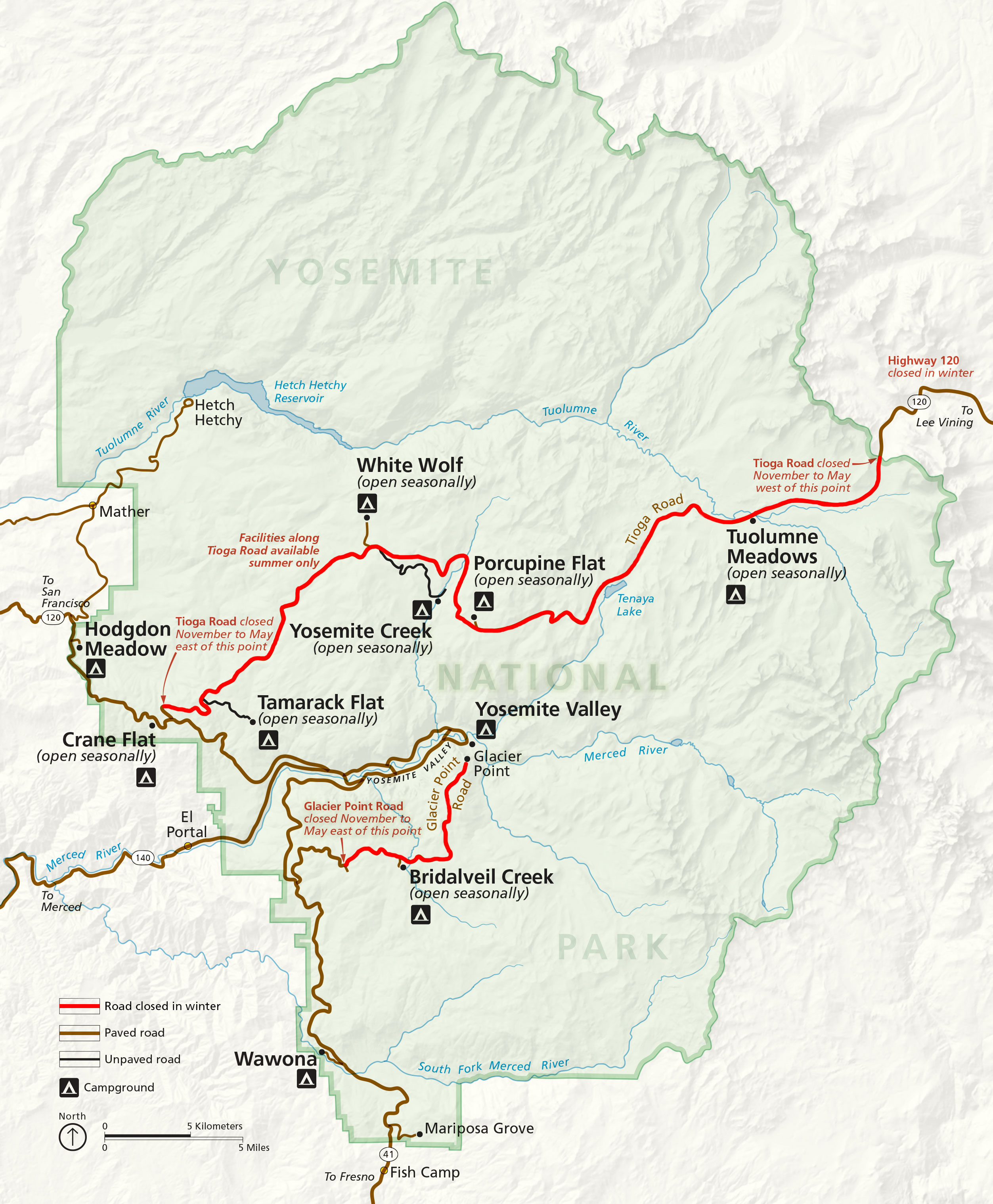 Winter Road Closures Yosemite National Park U S National Park Service