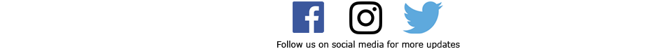 Follow us on Facebook, Instagram, and Twitter