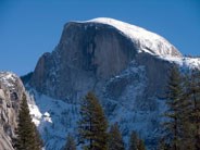 Snow covered Half Dome