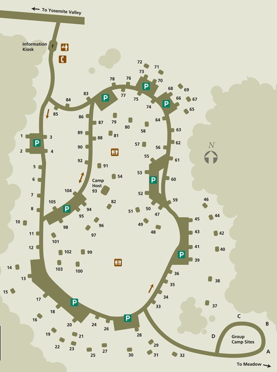 Big Meadows Campground Map Hodgdon Meadow Campground - Yosemite National Park (U.s. National Park  Service)